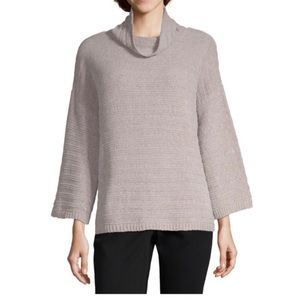 NWOT Super Soft, Cowl Neck 3/4 Sleeve Sweater in Sand (M)